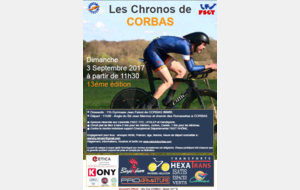 Les Chronos de Corbas - Horaire de départ pour les coureurs du VCMB