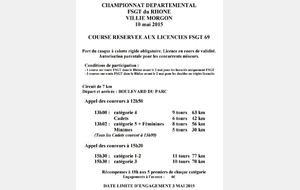 CHAMPIONNAT DEPARTEMENTAL FSGT du RHONE