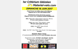 1er  Critérium Gleizeen Matériel Vélo.com