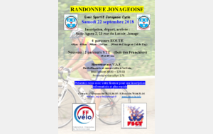 Randonnée Jonageoise - Route & VTT (V.A.E admis)