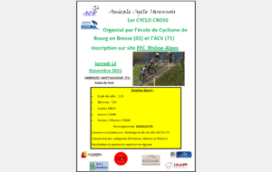 1er Cyclo cross Varennes St Sauveur (71