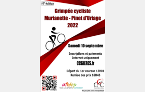 Grimpée cycliste Murianette - Pinet d'Uriage